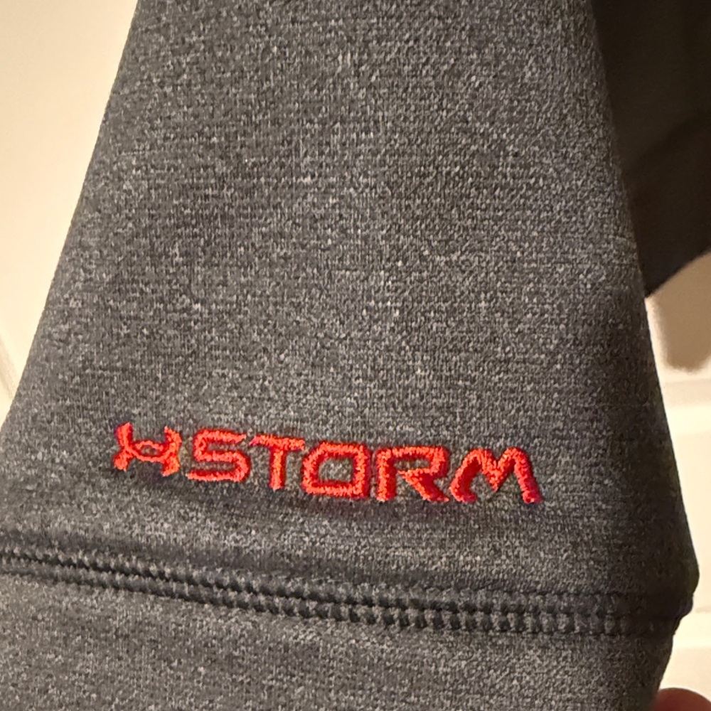 Under Armour Men's Charcoal and Red Hoodie - Picture 4 of 7